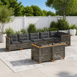 Outdoor Patio Furniture Grey 8-Piece Sofa Set