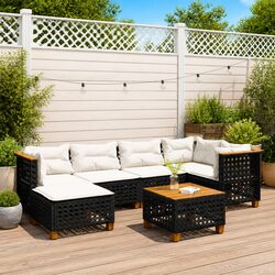 Chic Black Patio Sofa Set for Outdoor Living