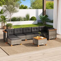 Transform Your Patio with This 8 Piece Garden Sofa Set