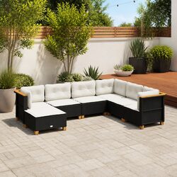 Enhance Your Outdoor Space with a 7 Piece Black Rattan Sofa Set