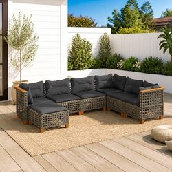 Enhance Your Outdoor Space with 7 Piece Grey Sofa Set