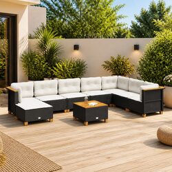 Enhance Your Outdoor Space with a 9 Piece Garden Sofa Set