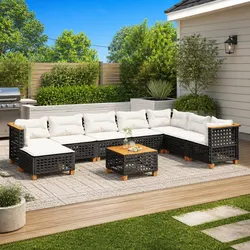 Transform Your Outdoor Space with a 9-Piece Sofa Set