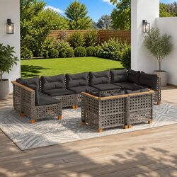 Elevate Your Outdoor Space with This 9-Piece Garden Sofa Set