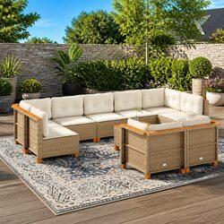 10-Piece Outdoor Lounge Sofa Set for Stylish Patios