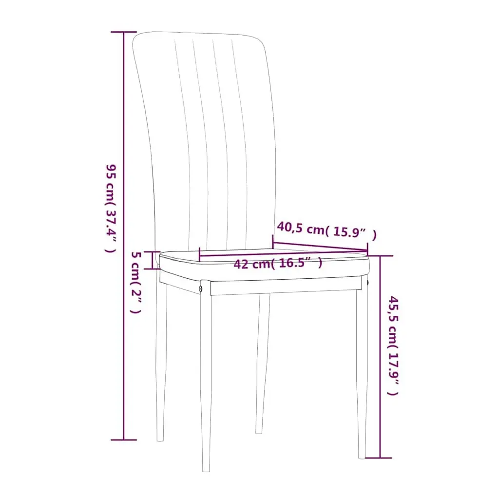 Dining Chairs Set of 4 Grey Velvet Padded Backrest Sturdy Iron Frame