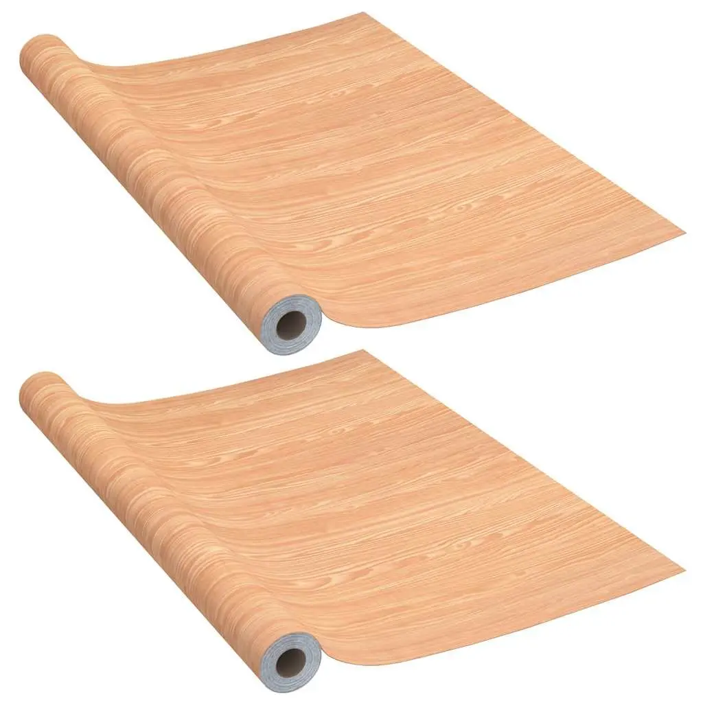 Self-Adhesive Door Film 210x90cm Brown Wood Grain PVC Decor Furniture Covering