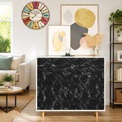 Transform Your Space with Black Stone Self-Adhesive Film 500x90 cm