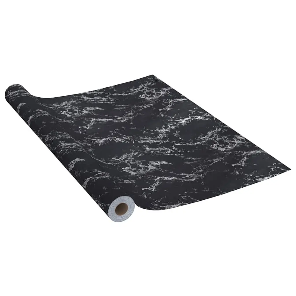 Self-Adhesive Furniture Film Black Stone 500x90 cm PVC Window Door Decor