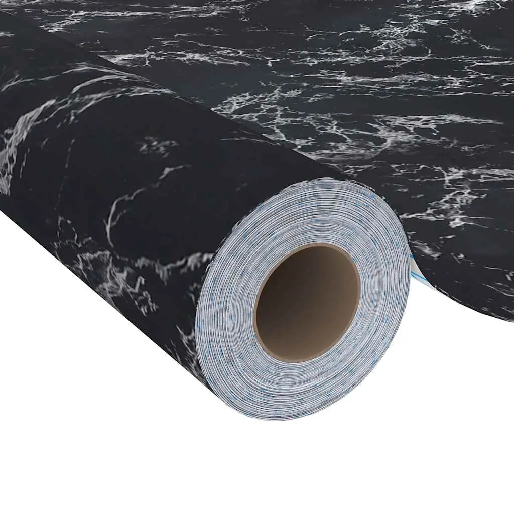 Self-Adhesive Furniture Film Black Stone 500x90 cm PVC Window Door Decor