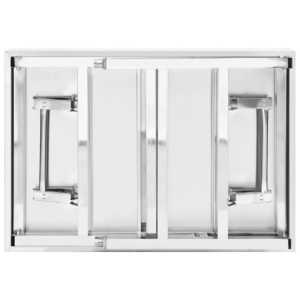 Folding Work Table Stainless Steel 85 x 60 x 80 cm Durable Reinforced Tabletop for Food Prep