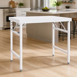 Stainless Steel Folding Work Table 100x60x80cm Commercial Kitchen Prep Workbench