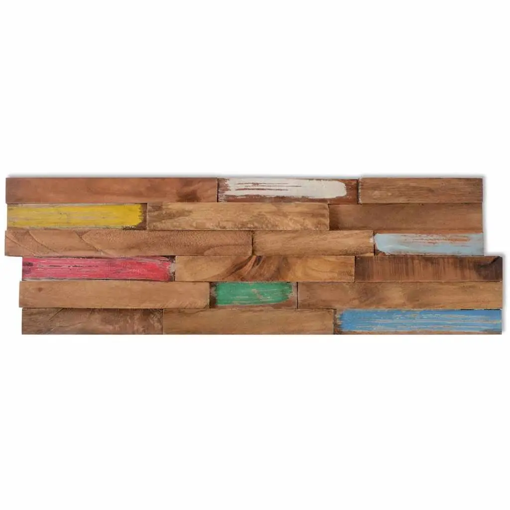 Wall Cladding Panels 10 Piece Solid Teak Wood Decorative Boat Wood Appearance