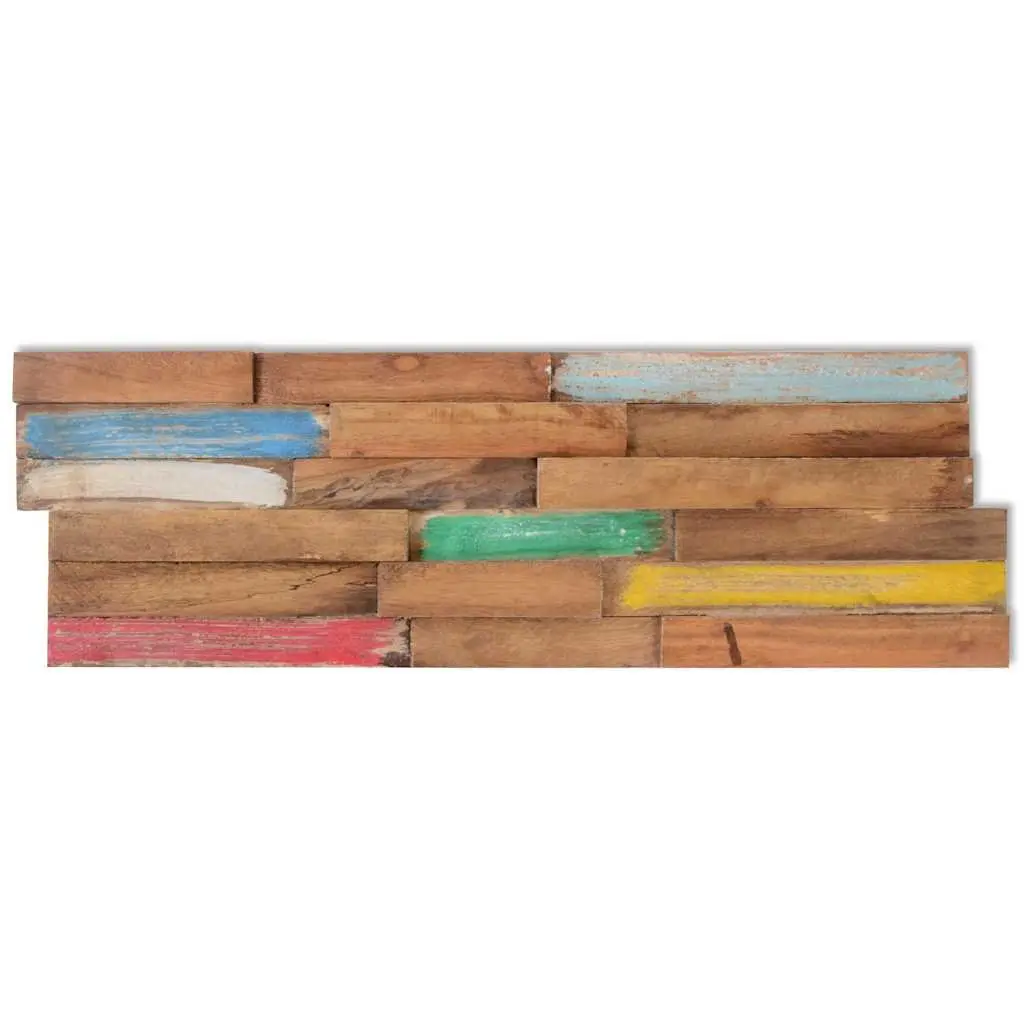 Wall Cladding Panels 10 Piece Solid Teak Wood Decorative Boat Wood Appearance