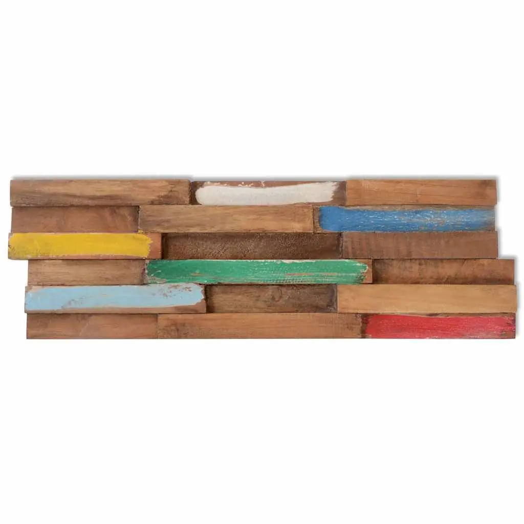 Wall Cladding Panels 10 Piece Solid Teak Wood Decorative Boat Wood Appearance