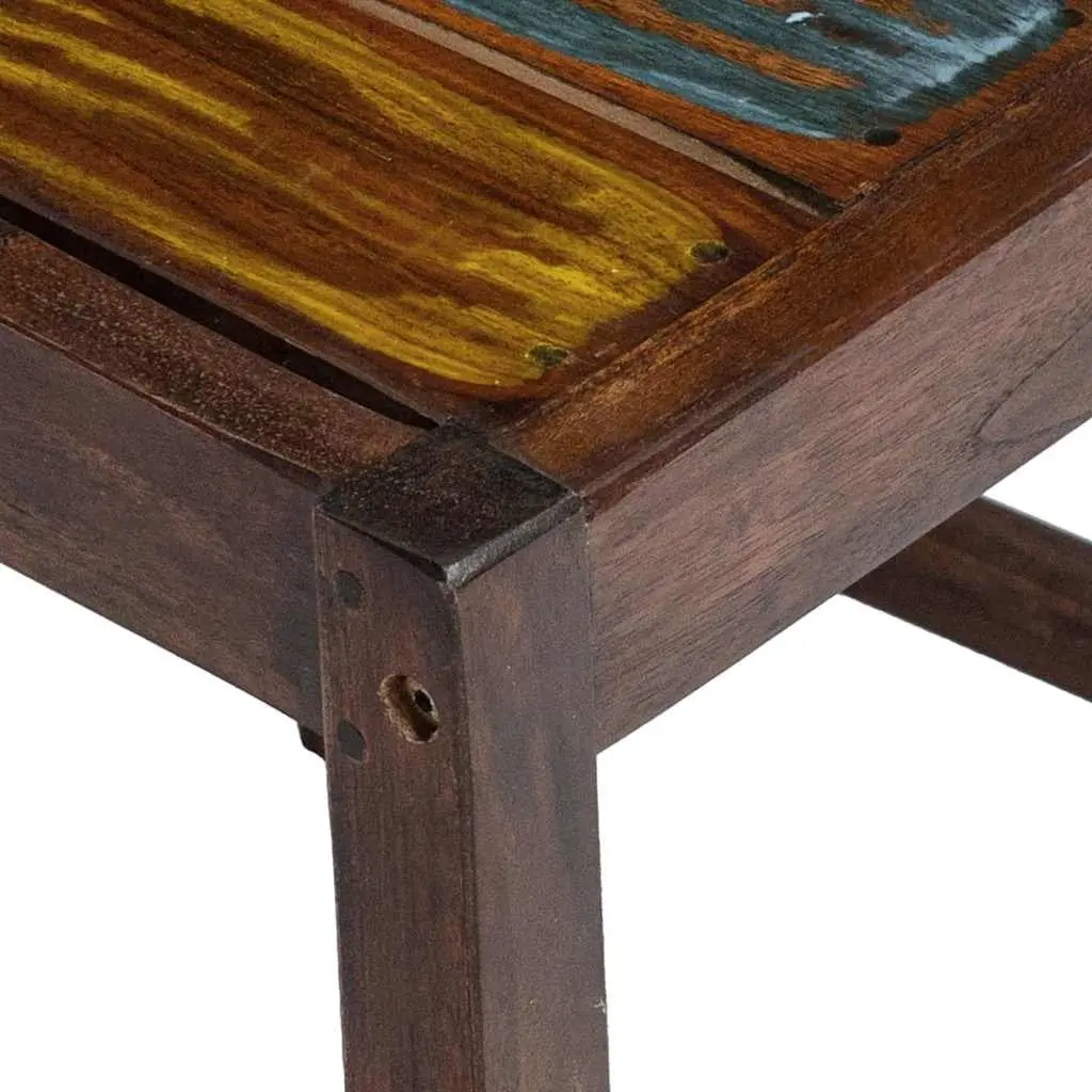 Dining Chairs 2 pcs Solid Reclaimed Wood Vintage Handmade Multicolour