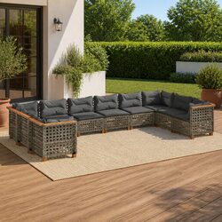 Outdoor Modular Sofa Set 10-Piece with Cushions