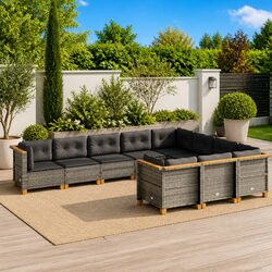 Enhance Your Outdoor Space with a 10 Piece Garden Sofa Set