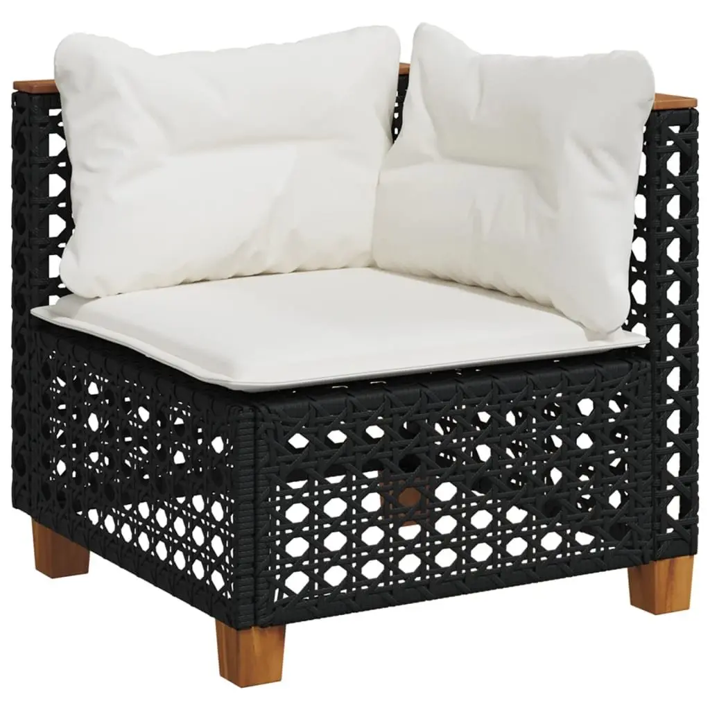 Garden Sofa Set 10 Piece Outdoor Patio Furniture Black Rattan Modular Sectional