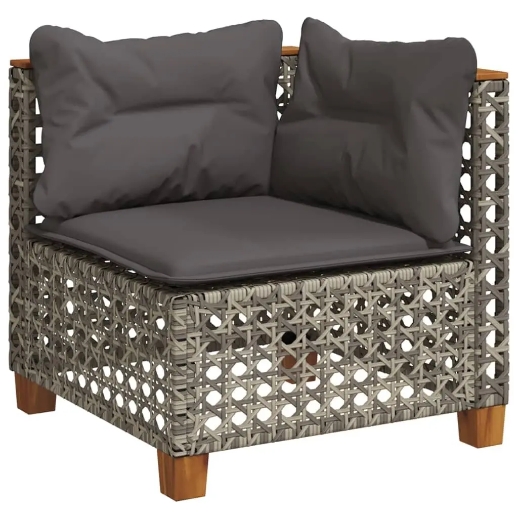 Garden Sofa Set 10 Piece Outdoor Furniture with Cushions Grey Patio Seating