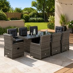 Enhance Your Outdoor Space with This 9 Piece Dining Set