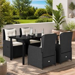 Elevate Your Outdoor Space with a Stylish Black Dining Set