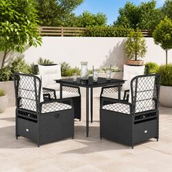 8 Piece Grey Poly Rattan Garden Dining Set for Outdoor Spaces