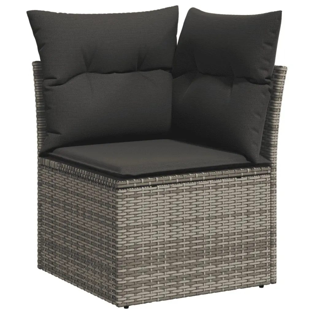 Garden Sofa Set 7 Piece Outdoor Furniture Patio Lounge Grey Poly Rattan Modular