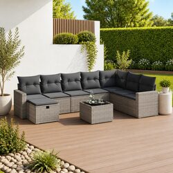 Transform Your Outdoor Space with This 9-Piece Sofa Set