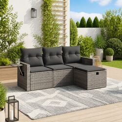 Transform Your Patio with a 4 Piece Sofa Set in Grey