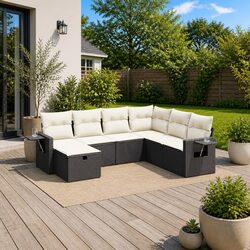 Enhance Your Outdoor Space with a 7 Piece Black Sofa Set
