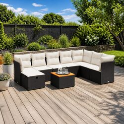 Enhance Your Outdoor Space with 9 Piece Garden Sofa Set