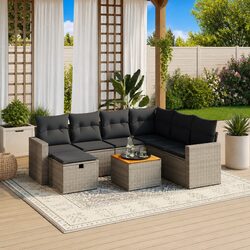 Enhance Your Outdoor Living with 8-Piece Garden Sofa Set