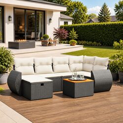 Black Rattan Garden Sofa Set: Elevate Your Outdoor Space