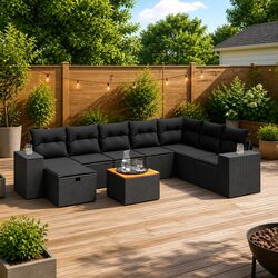Enhance Your Outdoor Space with 9 Piece Sofa Set