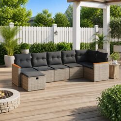 Enhance Your Outdoor Space with 7 Piece Grey Sofa Set