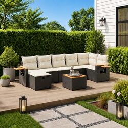 Transform Your Patio with This 8-Piece Garden Sofa Set