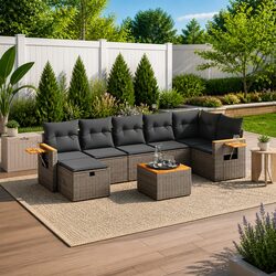 8 Piece Modular Garden Sofa Set for Perfect Outdoor Living
