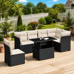 Enhance Your Patio with This 7 Piece Garden Sofa Set