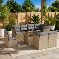 Transform Your Patio with a Stylish 9-Piece Garden Sofa Set