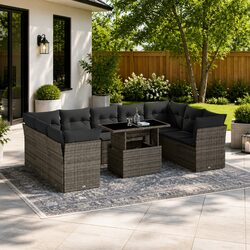 Modular Grey Outdoor Sofa Set: Elevate Your Patio Experience