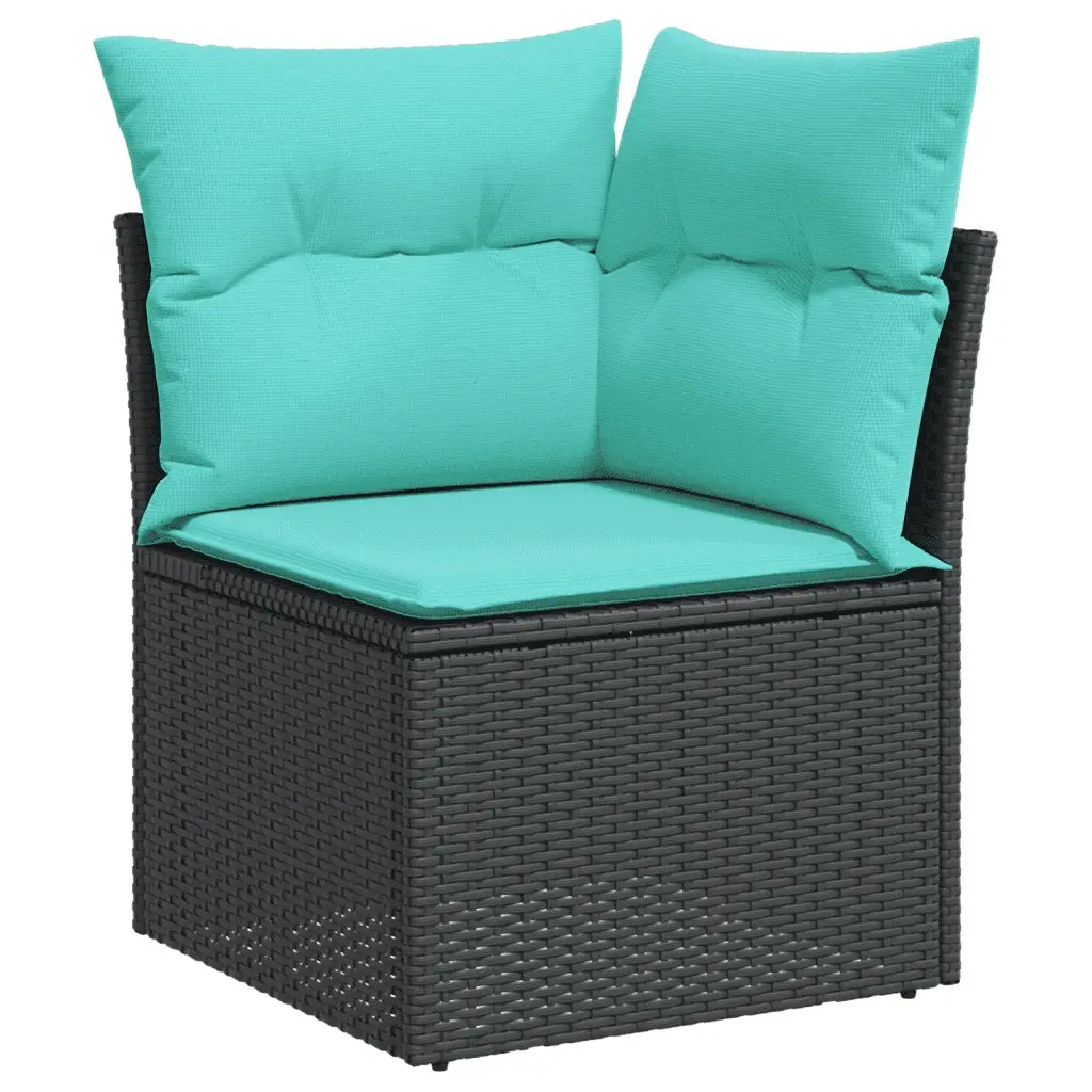 Garden Sofa Set 10 Piece Outdoor Furniture Beige Poly Rattan Cushions Patio