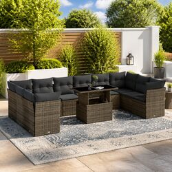 Elevate Your Outdoor Living with 11 Piece Grey Sofa Set