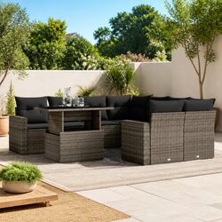 Elevate Your Outdoor Space with a 9 Piece Grey Sofa Set
