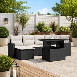 Outdoor 7 Piece Patio Sofa Set with Cushions
