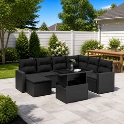 Transform Your Outdoor Space with Our 8 Piece Garden Sofa Set