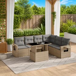 7 Piece Garden Sofa Set for an Inviting Outdoor Experience