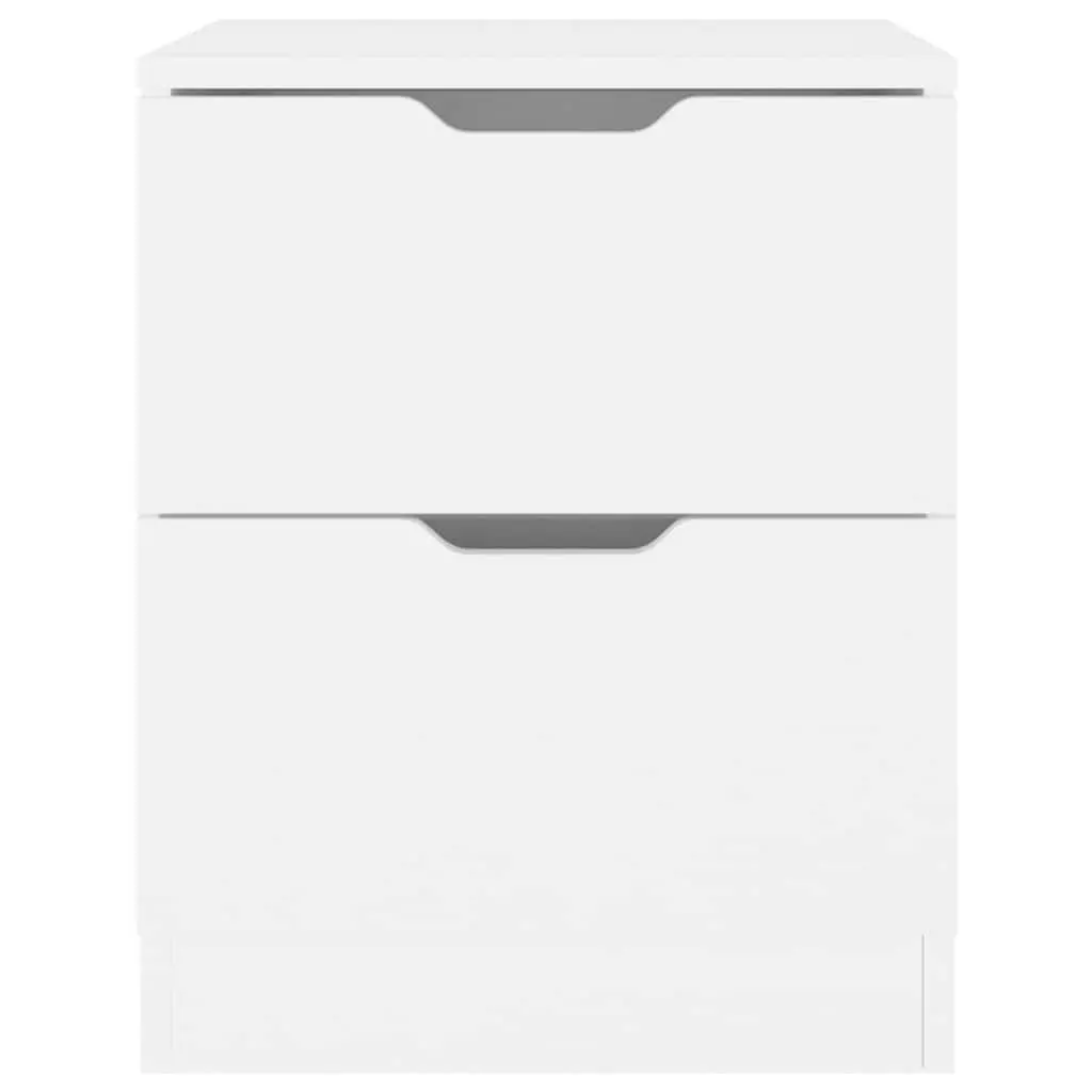 Bedside Table White 40x40x50cm Modern Storage Cabinet 2pcs