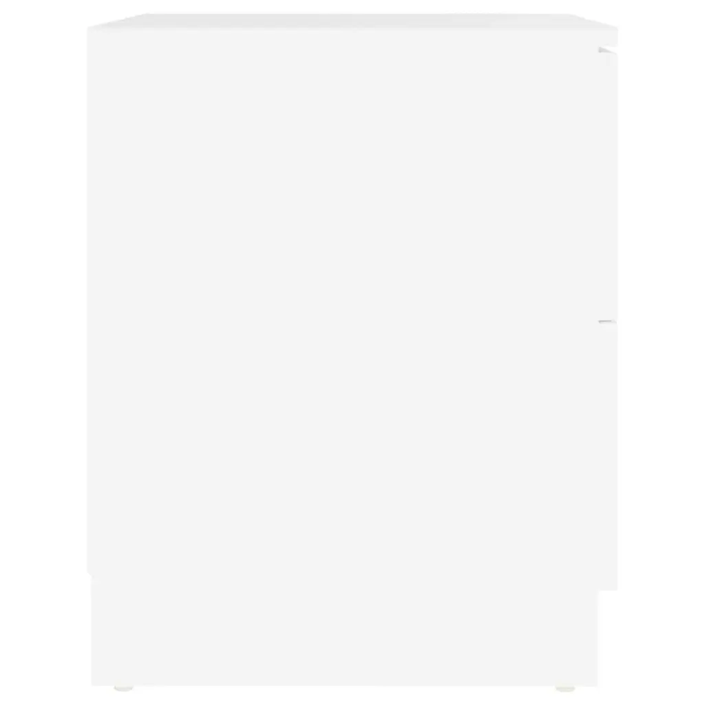 Bedside Table White 40x40x50cm Modern Storage Cabinet 2pcs