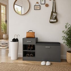 Elevate Your Entryway with a Grey Shoe Storage Bench